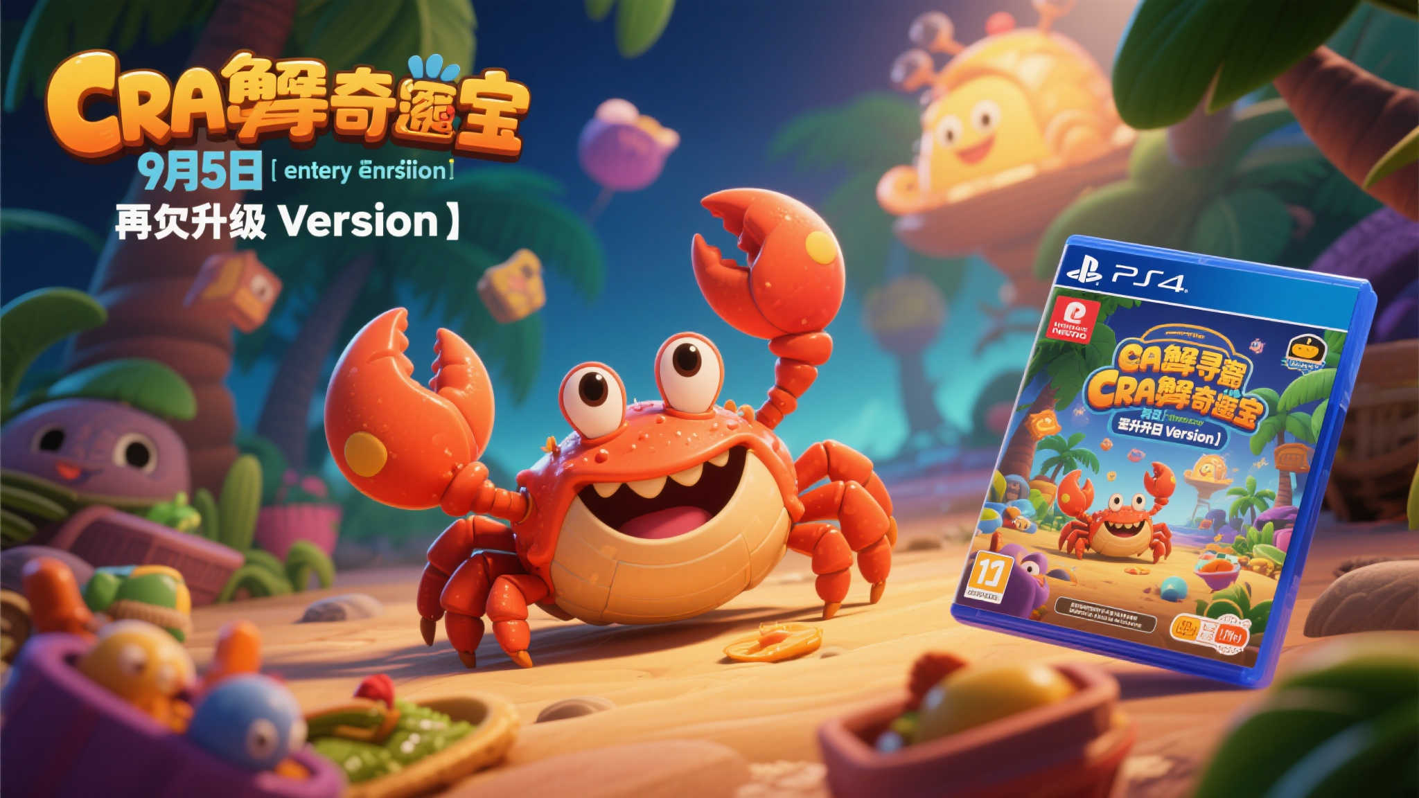 《蟹蟹寻宝奇遇》PS5／NS实体版震撼来袭！9月5日正式上市
